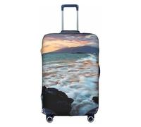 WKSGDSG Luggage Covers for Suitcase TSA Approved, Beach Hawaii Sunset Clouds Elastic Suitcase Cover Protector Fits 18-21 Inch Luggage, Anti Scratch Washable Travel Suitcase Cover for Adult & Kid