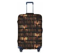 WKSGDSG Luggage Covers for Suitcase TSA Approved, Book Room Mysterious Library Elastic Suitcase Cover Protector Fits 18-21 Inch Luggage, Anti Scratch Washable Travel Suitcase Cover for Adult & Kid
