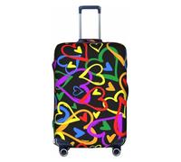 WKSGDSG Luggage Covers for Suitcase TSA Approved, Gay Pride Rainbow Elastic Suitcase Cover Protector Fits 18-21 Inch Luggage, Anti Scratch Washable Travel Suitcase Cover for Adult & Kid