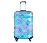 WKSGDSG Luggage Covers for Suitcase TSA Approved, Gold Mermaid Scale Elastic Suitcase Cover Protector Fits 18-21 Inch Luggage, Anti Scratch Washable Travel Suitcase Cover for Adult & Kid