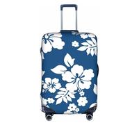 WKSGDSG Luggage Covers for Suitcase TSA Approved, Hawaii Flower Elastic Suitcase Cover Protector Fits 18-21 Inch Luggage, Anti Scratch Washable Travel Suitcase Cover for Adult & Kid