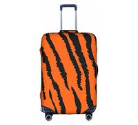 WKSGDSG Luggage Covers for Suitcase TSA Approved, Orange Tiger Leopard Elastic Suitcase Cover Protector Fits 18-21 Inch Luggage, Anti Scratch Washable Travel Suitcase Cover for Adult & Kid