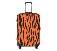 WKSGDSG Luggage Covers for Suitcase TSA Approved, Orange Tiger Stripes Elastic Suitcase Cover Protector Fits 18-21 Inch Luggage, Anti Scratch Washable Travel Suitcase Cover for Adult & Kid