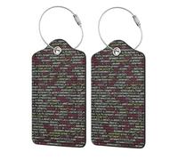 WKSGDSG Luggage Tags for Suitcases, with Privacy Cover, Programmer Programming Code, Durable Pu Leather Id Tag Luggage Identifier for Travel, Cruise, TSA Approved, Personalized Funny Baggage Labels