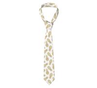 WKSGDSG Men'S Slim Skinny Tie, Golden Pineapple Fashion Necktie For Suits, Wrinkle-Free Polyester Necktie For Business Wedding Office Party Accessories, Father'S Day/Christmas Gifts For Him