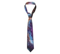 WKSGDSG Men'S Slim Skinny Tie, Universe Galaxy Space Fashion Necktie For Suits, Wrinkle-Free Polyester Necktie For Business Wedding Office Party Accessories, Father'S Day/Christmas Gifts For Him