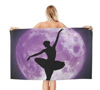 WKSGDSG Microfiber Beach Towels For Adults Ballerina Dance Large Pool Towels For Women Personalized Absorbent Travel Towel Oversized Soft Quick Dry Towel For Swimming Camping Yoga 130x80 Cm