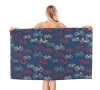 WKSGDSG Microfiber Beach Towels For Adults Bikes Bicycle Cycling Large Pool Towels For Women Personalized Absorbent Travel Towel Oversized Soft Quick Dry Towel For Swimming Camping Yoga 130x80 Cm