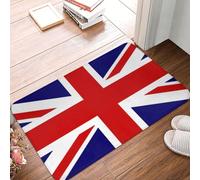 WKSGDSG Non-Slip Flannel Doormat 60x40cm, Super Absorbent Entry Rug, Uk Flag Doormats, Anti-Skid Thick Welcome Mat For Front/Back Door, Garage, Patio & Indoor Use