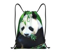 WKSGDSG Panda Print Drawstring Backpack Waterproof Gym Bag with Adjustable Lightweight Swim Pool Bag for Men Women Beach Bag Sport String Bag Shopping Travel Sackpack