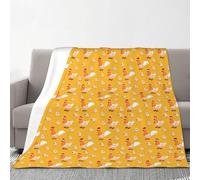 WKSGDSG Personalized Flannel Throw Blanket For Couch Bed & Sofa, Chicken Chick Fleece Blanket, Anti-Pilling Plush Lightweight Thermal Warm Fleece Blankets For Adults, Camping, All Season, 203x178cm