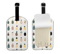 WKSGDSG Personalized Leather Luggage Tag with Privacy Flap for Travel, 1pcs