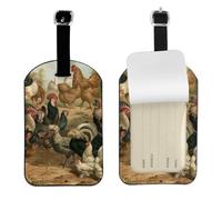 WKSGDSG Personalized Leather Luggage Tag with Privacy Flap for Travel, 1pcs