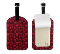 WKSGDSG Personalized Leather Luggage Tag with Privacy Flap for Travel, 1pcs