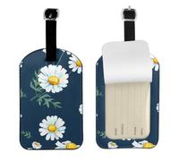 WKSGDSG Personalized Leather Luggage Tag with Privacy Flap for Travel, 1pcs
