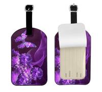 WKSGDSG Personalized Leather Luggage Tag with Privacy Flap for Travel, 1pcs