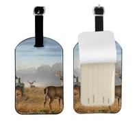 WKSGDSG Personalized Leather Luggage Tag with Privacy Flap for Travel, 1pcs