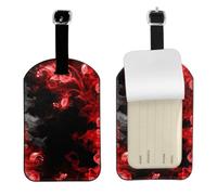 WKSGDSG Personalized Leather Luggage Tag with Privacy Flap for Travel, 1pcs