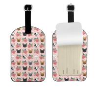 WKSGDSG Personalized Leather Luggage Tag with Privacy Flap for Travel, 1pcs