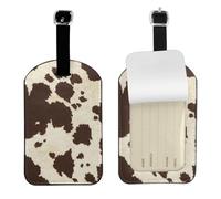 WKSGDSG Personalized Leather Luggage Tag with Privacy Flap for Travel, 1pcs