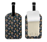 WKSGDSG Personalized Leather Luggage Tag with Privacy Flap for Travel, 1pcs