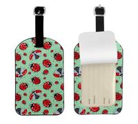 WKSGDSG Personalized Leather Luggage Tag with Privacy Flap for Travel, 1pcs