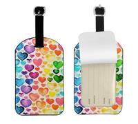 WKSGDSG Personalized Leather Luggage Tag with Privacy Flap for Travel, 1pcs