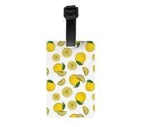 WKSGDSG Personalized Luggage Tags for Suitcases, Lemon Fruit Luggage Tag for Suitcases Backpacks Bags, Waterproof PVC Travel Id Tags with Detachable Wristband 3.3x2.1 Inch