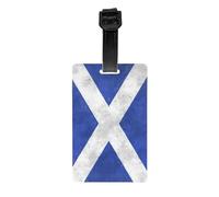 WKSGDSG Personalized Luggage Tags for Suitcases, Scottish Luggage Tag for Suitcases Backpacks Bags, Waterproof PVC Travel Id Tags with Detachable Wristband 3.3x2.1 Inch