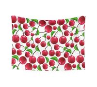 WKSGDSG Personalized Pet Blankets For Small Dogs & Cats 60x40 Cm, Red Cherries Waterproof Pet Blanket For Couch Washable Soft Plush Reversible Protector Pet Throw Blanket For Sofa Bed Car