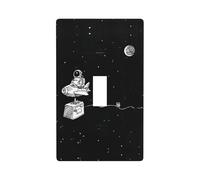 WKSGDSG Single Toggle Switch Cover Plate, Astronaut Galaxy, Decorative Wall Plate For Light Switches, Standard Switchplate, 1-Gang Switch Electrical Cover Plates, Decor Outlet Covers For Home & Office