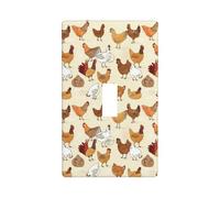 WKSGDSG Single Toggle Switch Cover Plate, Chicken, Decorative Wall Plate for Light Switches, Standard Switchplate, 1-Gang Switch Electrical Cover Plates, Decor Outlet Covers for Home & Office