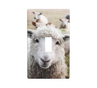 WKSGDSG Single Toggle Switch Cover Plate, Cute Sheep Lamb, Decorative Wall Plate for Light Switches, Standard Switchplate, 1-Gang Switch Electrical Cover Plates, Decor Outlet Covers for Home & Office