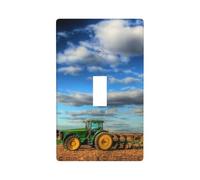 WKSGDSG Single Toggle Switch Cover Plate, Farm Tractor, Decorative Wall Plate for Light Switches, Standard Switchplate, 1-Gang Switch Electrical Cover Plates, Decor Outlet Covers for Home & Office