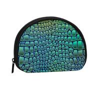 WKSGDSG Small Coin Purse with Zipper, Alligator Skin Mini Wallet Coin Pouch, Portable Change Purse for Women Girls, Fashion Ladies Canvas Coin Bag with Keychain Credit Card Id Storage Bag