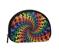 WKSGDSG Small Coin Purse with Zipper, Bear Dancing Tie Dye Mini Wallet Coin Pouch, Portable Change Purse for Women Girls, Fashion Ladies Canvas Coin Bag with Keychain Credit Card Id Storage Bag