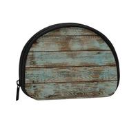 WKSGDSG Small Coin Purse with Zipper, Rustic Old Barn Wood Mini Wallet Coin Pouch, Portable Change Purse for Women Girls, Fashion Ladies Canvas Coin Bag with Keychain Credit Card Id Storage Bag