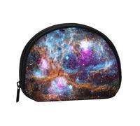 WKSGDSG Small Coin Purse with Zipper, Universe Galaxy Space Mini Wallet Coin Pouch, Portable Change Purse for Women Girls, Fashion Ladies Canvas Coin Bag with Keychain Credit Card Id Storage Bag