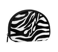 WKSGDSG Small Coin Purse with Zipper, Zebra Print Mini Wallet Coin Pouch, Portable Change Purse for Women Girls, Fashion Ladies Canvas Coin Bag with Keychain Credit Card Id Storage Bag