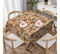 WKSGDSG Square Tablecloths 137x137cm, Labrador Retriever Dogs, Coffee Table Cloths Wipeable Washable Tablecloth Farmhouse Soft Polyester Table Covers For Party Kitchen Outdoor Indoor Banquet Decor