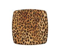 WKSGDSG Stretch Square Chair Cushion Covers 4 piece set, Leopard Print Elastic Slipcovers, Pet-Proof & Washable Protectors Chair seat cover for Weddings, Home, Hotels (Fits 35-48cm Chairs)