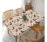 WKSGDSG Stretch Table Cover For 5ft Dining Table, Fitted Table Protector