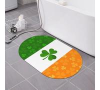 WKSGDSG Super Absorbent Bath Mat Quick Dry Bath Mat Thin Door Rug Fit Under Door, Irish Flag Bathroom Rugs With Rubber Backed, Non Slip Floor Mats For Bathtub Kitchen, 60x40 Cm