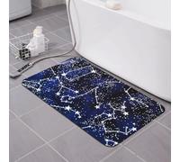 WKSGDSG Super Absorbent Bath Mats For Bathroom, Glow In The Dark Diatomaceous Mat Quick Drying Non-Slip Bathtub Mat For Bathroom Kitchen Door Mat, Rubber Backed Washable Thin, 80x50 Cm