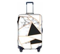 WKSGDSG Travel Luggage Cover Protector, Black White Marble Texture Elastic Suitcase Cover Fits 22-24 Inch Luggage, Universal Anti-Scratch Detachable Carry on Luggage Covers with Concealed Zipper