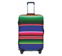 WKSGDSG Travel Luggage Cover Protector, Colorful Mexican Stripes Elastic Suitcase Cover Fits 22-24 Inch Luggage, Universal Anti-Scratch Detachable Carry on Luggage Covers with Concealed Zipper