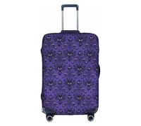 WKSGDSG Travel Luggage Cover Protector, Haunted Mansion Elastic Suitcase Cover Fits 22-24 Inch Luggage, Universal Anti-Scratch Detachable Carry on Luggage Covers with Concealed Zipper