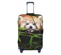 WKSGDSG Travel Luggage Cover Protector, Little Red Panda Elastic Suitcase Cover Fits 22-24 Inch Luggage, Universal Anti-Scratch Detachable Carry on Luggage Covers with Concealed Zipper