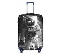 WKSGDSG Travel Luggage Cover Protector Lunar Astronaut Elastic Suitcase Cover Fits 22-24 Inch Luggage, Universal Anti-Scratch Detachable Carry on Luggage Covers with Concealed Zipper