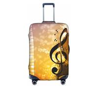 WKSGDSG Travel Luggage Cover Protector, Piano Violin Music Notes Elastic Suitcase Cover Fits 22-24 Inch Luggage, Universal Anti-Scratch Detachable Carry on Luggage Covers with Concealed Zipper